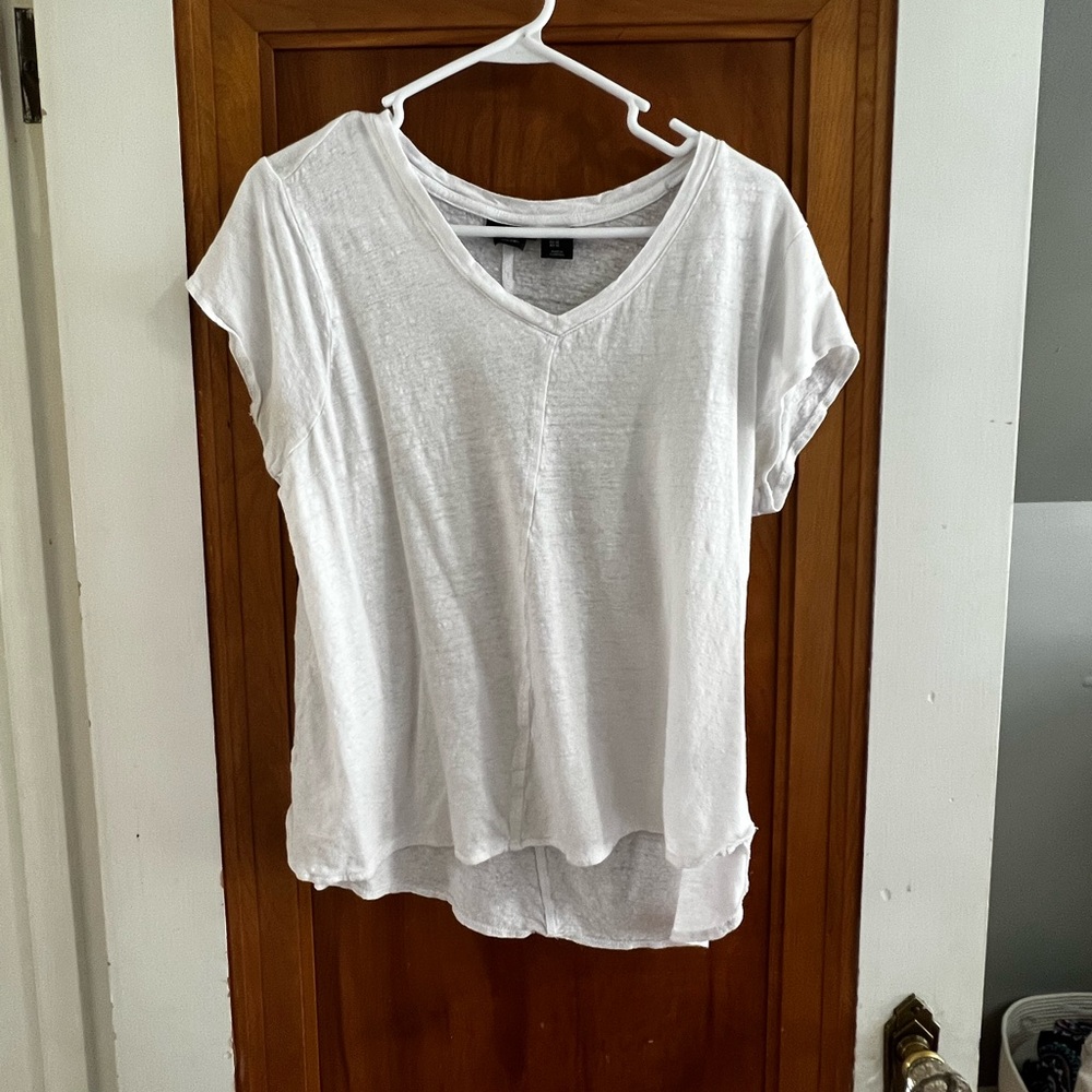 White linen top